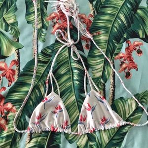 Acacia Swimwear Birds of Paradise Canons Top sz M